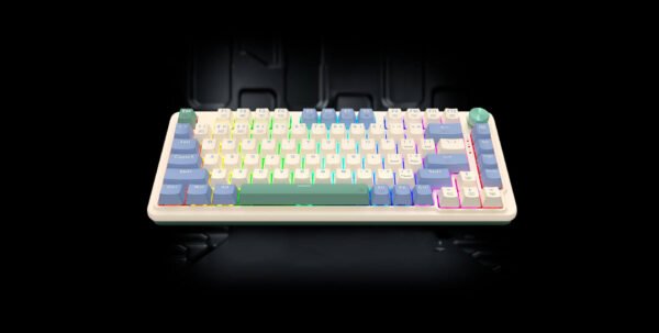 Teclado REDRAGON UCAL PRO VINTAGE WHITE K673 | Red Switch, Español - Image 2