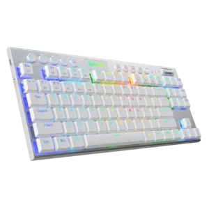 Teclado REDRAGON HORUS WIRELESS TKL WHITE K621 | Red Switch, Español