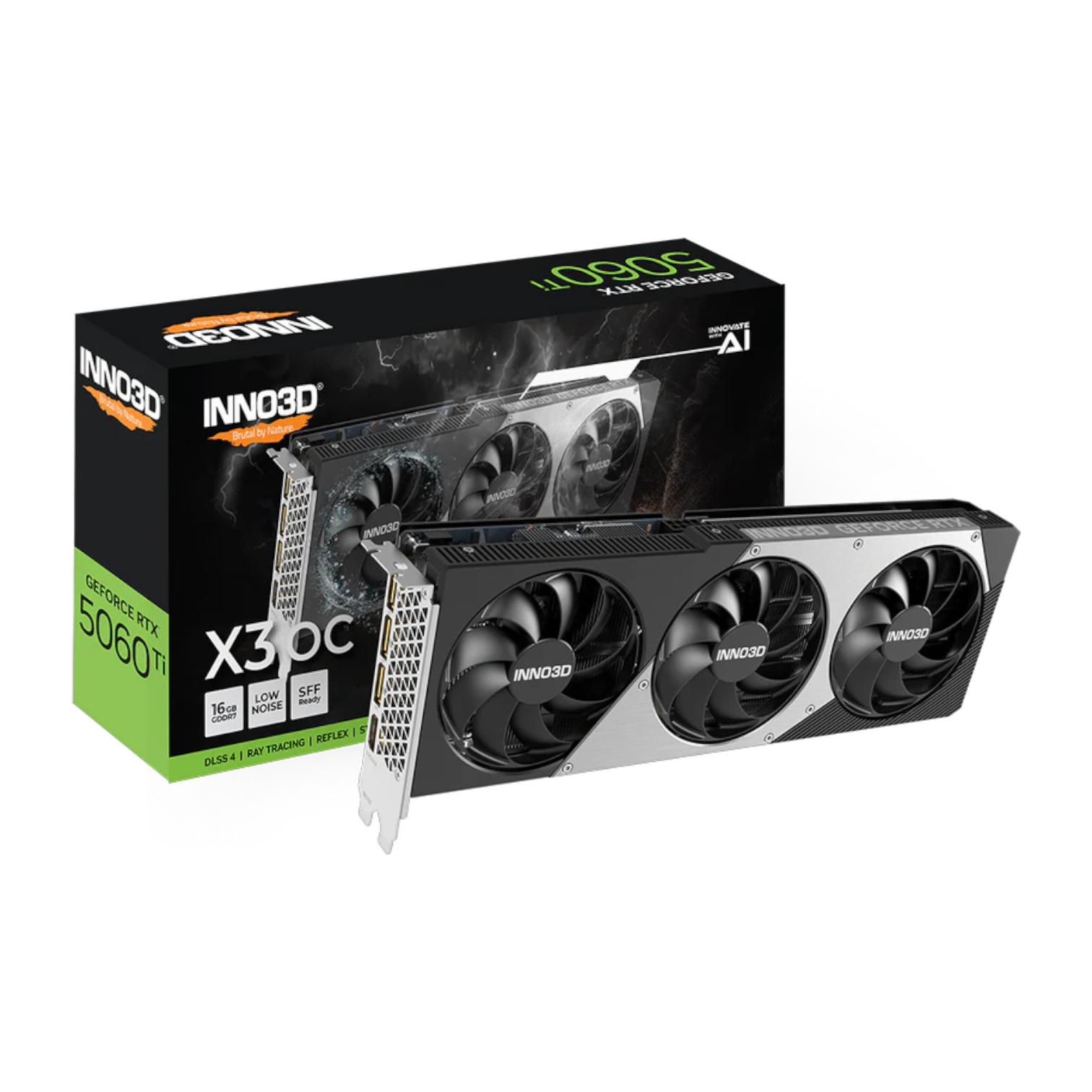 Tarjeta Gráfica INNO3D RTX 5060TI X3 OC 16GB | GDDR7, 3 FANS