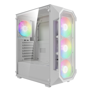 Gabinete GAMDIAS AURA GC1 ELITE WH ARGB | ATX, 4F