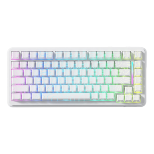 Teclado ATTACK SHARK X82PRO HE WHITE CONTOURS | Linear Magnetic Switch, Inglés, Tri-Mode (USB-8K/2.4G/BT)