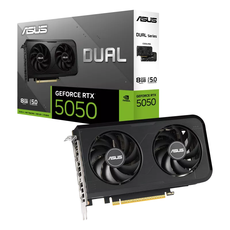Tarjeta Gráfica ASUS DUAL RTX 5050 8GB | GDDR6, 2 FANS