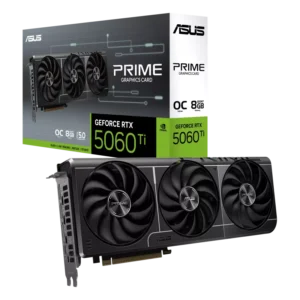 Tarjeta Gráfica ASUS PRIME RTX 5060 TI OC EDITION 8GB | GDDR7, 3 FANS, 304mm