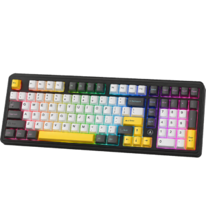 Teclado AJAZZ X NACODEX AK980 MAX BLACK/GRAY/YELLOW | Magnetic Grain Switch, Inglés, Single Mode (USB)