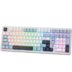 Teclado AJAZZ X NACODEX AK980 MAX BLUE/WHITE/BLUE | Magnetic Grain Switch, Inglés, Single Mode (USB)