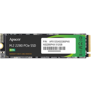 M.2 APACER AS2280P4X 512GB  GEN 3, 2100MB/s