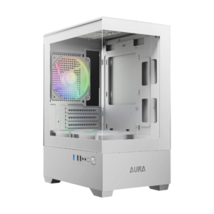 Gabinete GAMDIAS AURA GC9M ARGB WHITE | M-ATX, 3 FANS