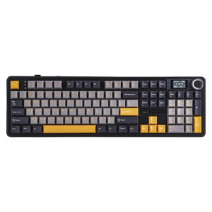 Teclado AULA F108 PRO Black/Gray/Yellow | Reaper Switch, Trimode (2.4G + BT+ USB)