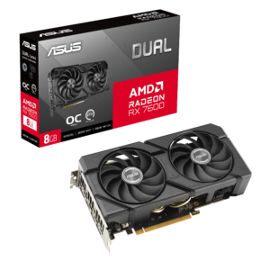 Tarjeta Gráfica ASUS DUAL RX 7600 EVO OC EDITION 8GB | GDDR6, 2 FANS