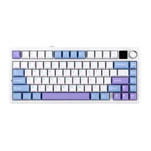 Teclado AULA F75 MAX White/Blue/Purple | Reaper Switch, Trimode (2.4G + BT+ USB)