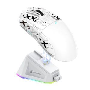Mouse ATTACK SHARK X11 WHITE W/TAPE | Tri-Mode (USB/2.4G/BT)