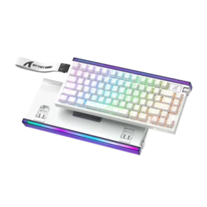 Teclado ATTACK SHARK R85HE WHITE CONTOUR LINE magnetic switch, ingles, USB