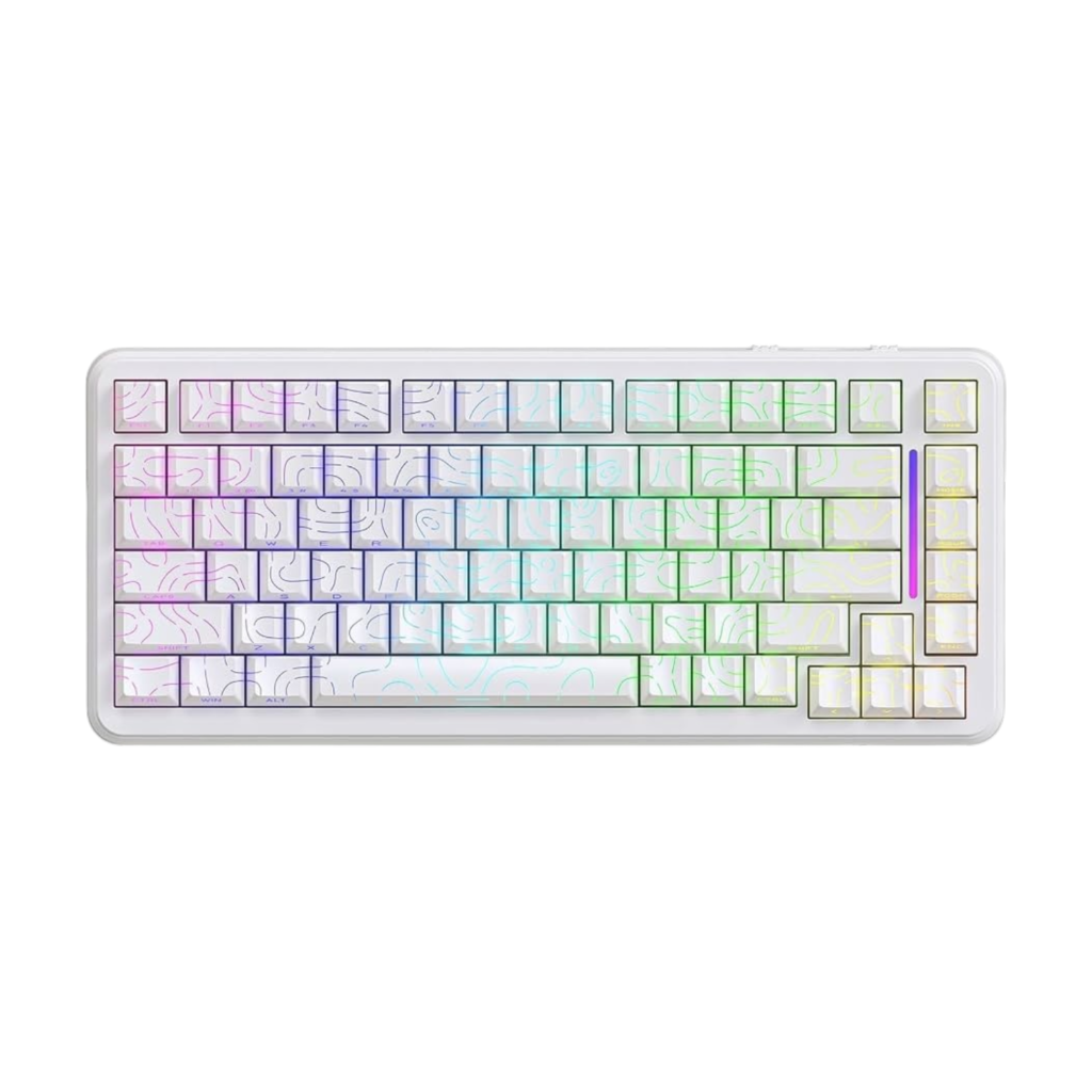Teclado ATTACK SHARK X82PRO HE WHITE CONTOURS  Linear Magnetic Switch, Inglés, Tri-Mode (USB-8K/2.4G)